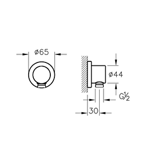 Vitra A4522323 Ankastre El Duşu Çıkışı, Altın