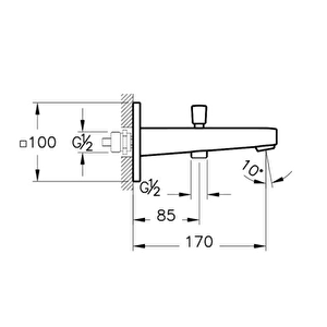 Root Square A4274023 El Duşu Çıkış Ucu, Altın