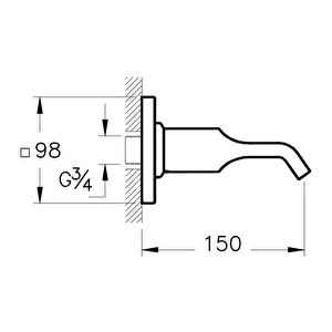 Vitra A4249226 Suit U Çıkış Ucu - Bakır