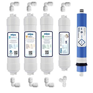 Kapalı Kasa Su Arıtma Cihazı 5li Filtresi Standart Membranlı Set (kk-5-set-s)