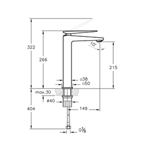Artema Brava A42610 Yüksek Lavabo Bataryası