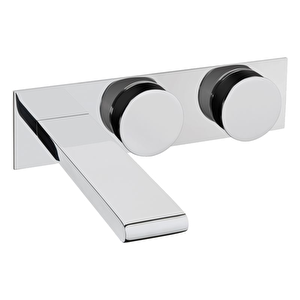 Vitra Memoria A4231458 Ankastre Lavabo Bataryası - Siyah Çevreli