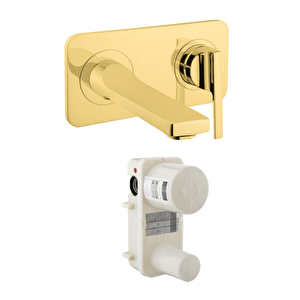 Vitra Suit L A4248623 Ankastre Lavabo Bataryası Seti - Altın