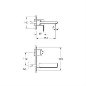 Vitra Suit L A4248626 Ankastre Lavabo Bataryası - Bakır