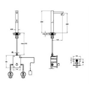 Vitra Aquasee Temassız Lavabo Bataryası A4722126 Çanak - Elektrikli - Çift Su Girişli - Bakır