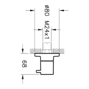 Vitra Ankastre Stop Valf A4145834 Sıva Üstü Grubu - Fırçalı Nikel