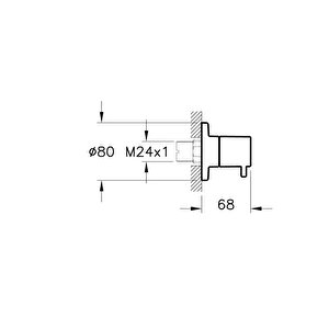 Vitra Origin A4145826 Ankastre Stop Valf ,bakır