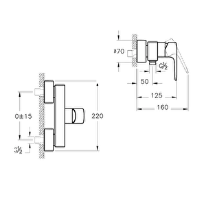 A4272623 Root Round  Duş Bataryası, Altın