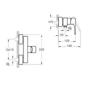 Artema A4272623 Root Round  Duş Bataryası, Altın