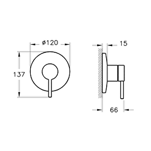 Vitra Origin A4262134 Ankastre Duş Bataryası,fırçalı Nikel, Sıva Üstü