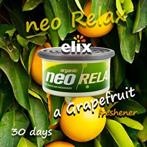 Elix Neo Relax Metal Kutuda Ahşap Granüllere Emdirilmiş Özel Aromalı Koku - Greyfurt