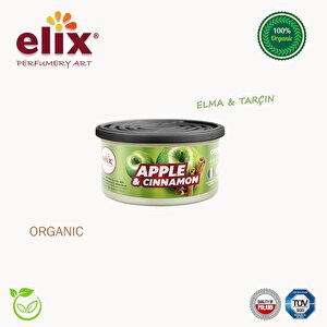 Elix Organik Metal Kutuda Doğal Liflere Emdirilmiş Özel Aromalı Koku - Elma-tarçın