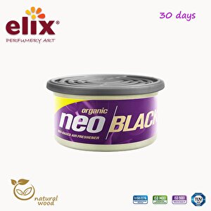 Elix Neo Black Metal Kutuda Ahşap Granüllere Emdirilmiş Özel Aromalı Koku - Okaliptus