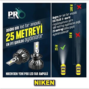 Niken Far Ampulü Led Xenon Pro Serisi H27
