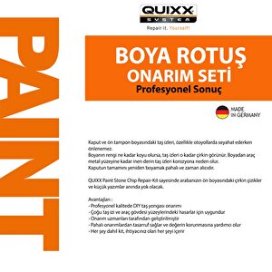Quixx Oto Boyası Taş İzi Onarım Seti-siyah Boya
