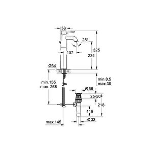 Bauclassic Tek Kumandalı Lavabo Bataryası 32868000