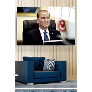 Atatürk Portresi - Yapay Zeka Tasarımlı Cam Tablo, Dekoratif Cam Tablo 60x90 cm
