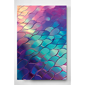 Renkli Balık Pulu Cam Tablo, Dekoratif Cam Tablo 70x110 cm
