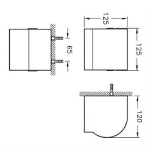 Vitra Arkitekta Tuvalet Kağıtlığı A44381 Kapaklı - Paslanmaz Çelik
