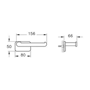 Vitra Base 600 A44134 Tuvalet Kağıtlığı Kapaklı, Krom