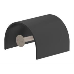 Vitra Origin Tuvalet Kağıtlığı A4488834 Kapaklı - Fırçalı Nikel