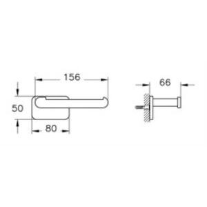 Vitra Base 600 Tuvalet Kağıtlığı Kapaksız Siyah A4413436