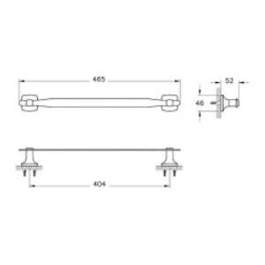 Vitra Base 400 Uzun Havluluk A44119 Krom