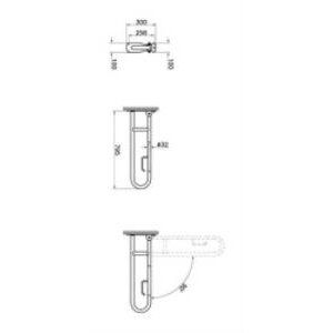 Vitra Arkitekta Katlanabilir Tutunma Barı A44468 304 Paslanmaz Çelik - Krom
