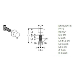 Geberit 616.004.21.1 Ankastre Stop Valf