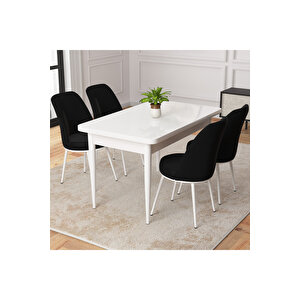 Raum Beyaz 70x110 Sabit Mutfak Masası Takımı 4 Adet Sandalye