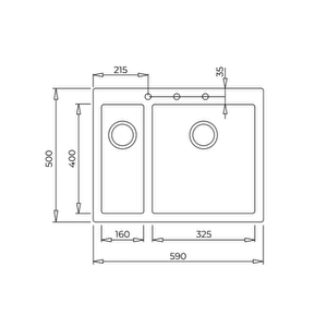 Forsquare 590 Tg Arctic White Granit Eviye 115260023