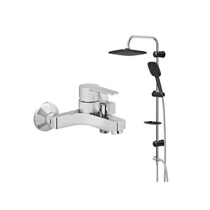 Nora S Banyo Batarya Valtemo Siyah Tepe Duş Seti Vs-5240