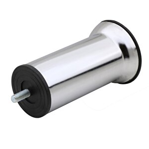 Mobilya Kanepe Baza Koltuk Destek Ayağı M8 Civata 15 Cm Krom Metal Ayak + Bağlantı Aparatı (8'li Set)