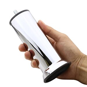 Mobilya Kanepe Baza Koltuk Destek Ayağı M8 Civata 12 Cm Krom Ayak + Bağlantı Aparatı  (8'li Set)
