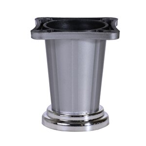 Yıldız Mobilya Masa Puf Sehpa Tv Ünitesi Ayağı Saten Krom Baza Ayak 8 Cm (4 Adet)