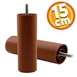 Aspen 6'lı Set Lüks Mobilya Kanepe Sehpa Tv Ünitesi Koltuk Ayağı 15 Cm Kahverengi Baza Ayak