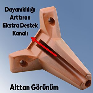 Sedir 12'li Set Mobilya Koltuk Kanepe Baza Tv Ünitesi Çekyat Destek Ayağı 12 Cm Kahverengi Ayakları