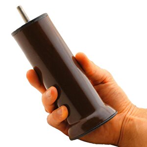 Baza Mobilya Koltuk Kanepe Metal Destek Ayağı M8 Civatalı Kahverengi Ayak 15 Cm (8 Adet)