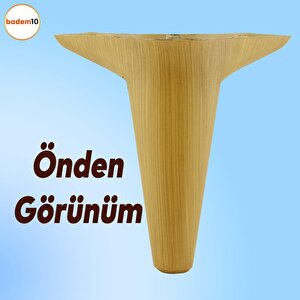 Aspen Lüks Mobilya Kanepe Sehpa Tv Ünitesi Koltuk Ayağı 15 Cm Açık Kahverengi Baza Ayak (4 Adet)