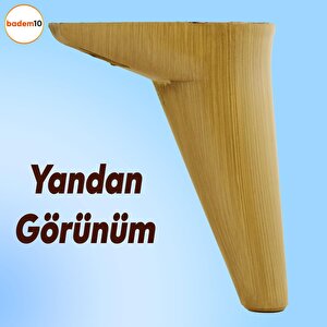 Aspen Lüks Mobilya Kanepe Sehpa Tv Ünitesi Koltuk Ayağı 15 Cm Açık Kahverengi Baza Ayak (4 Adet)