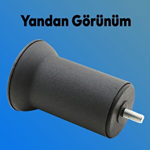 Mobilya Baza Koltuk Kanepe Çekyat Yükseltme Ayağı Metal Ayakları Ince Diş M8 Siyah 10 Cm 12 Adet