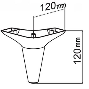 Aspen Lüx Mobilya Kanepe Sehpa Ünite Koltuk Ayağı Ahşap Desenli 12 Cm Kahverengi Baza Ayak (4 Adet)