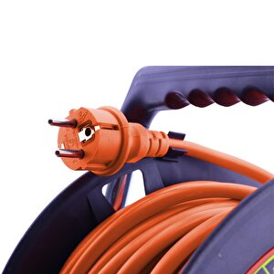 Bylion Ip44 Plastik Makaralı Seyyar Kapaklı 4 Prizli Uzatma Kablosu 3x2.5 Mm 30 Metre Termal Sigorta