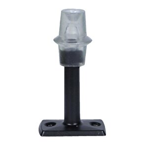 Kapı Stoperi Tamponu Durdurucu Tutucu Mat Siyah 8 Cm Metal Kapı Stopu Silikonlu (5 Adet)