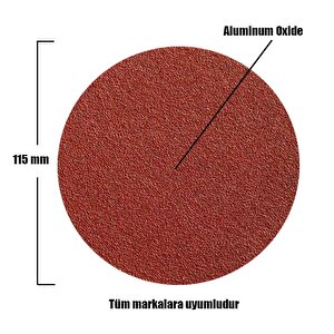 100 Adet Cırt Zımpara 115 Mm Spiral Avuç Taşlama 220 Kum