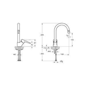 Solid S Joystick Başlıklı Eviye Mutfak Bataryası A42148