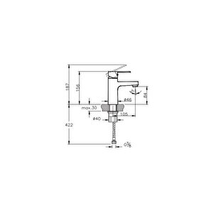 Nora S Lavabo Bataryası Krom A42878