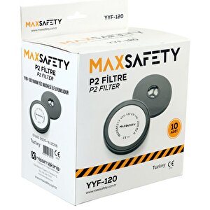 Maxsafety Yyf-120 P2 Yarım Yüz Gaz Maskesi Filtresi Yedeği (1 Çift)