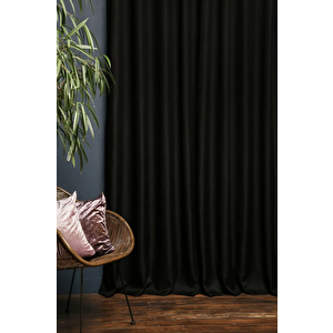 Siyah Blackout Perde Pilesiz Ekstraforlu 400x260 cm