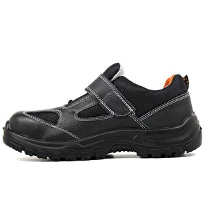 Yepa Hava Alan Yazlık Hakiki Deri Çelik Burunlu Çok Amaçlı İş Güvenliği Ayakkabısı Siyah 40